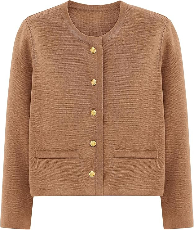 PRETTYGARDEN Women's 2023 Winter Cardigan Sweaters Button Down Open Front Long Sleeve Knit Cardig... | Amazon (US)