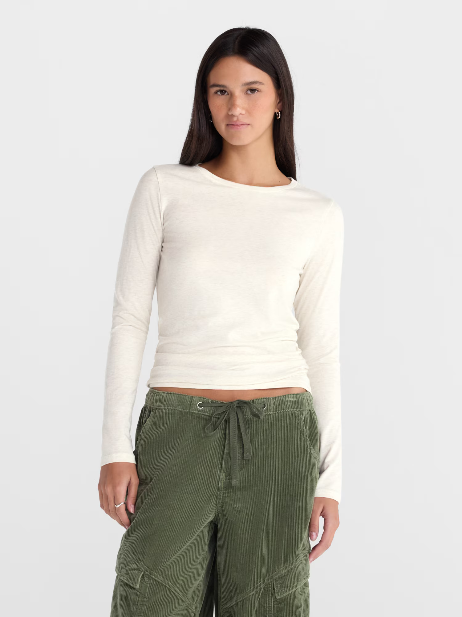 No Boundaries Crewneck Tee with Long Sleeves, Women's XXS-XXL | Walmart (US)