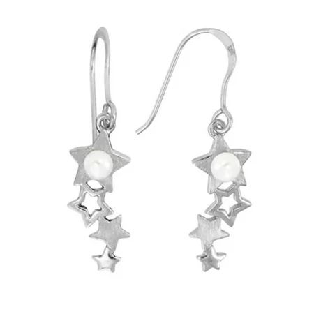 Tumbling Stars Earrings - White Gold Sterling Silver 925 | Walmart (US)