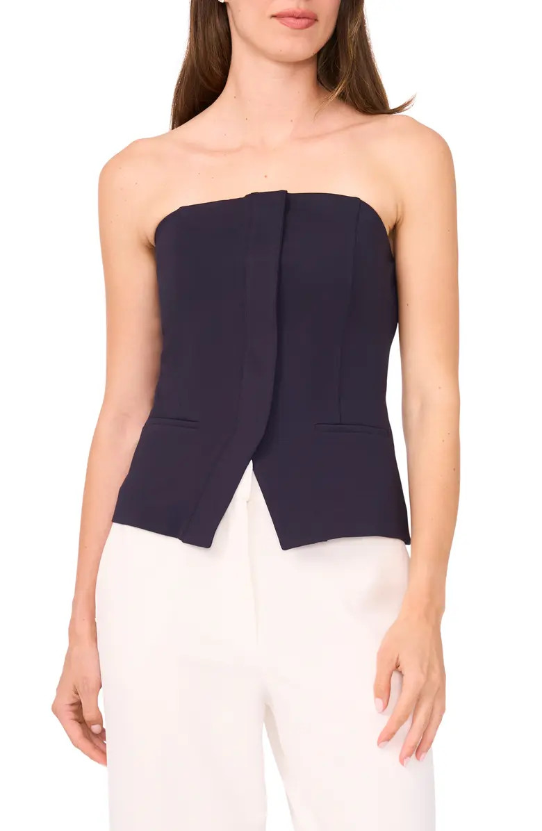 Halogen® Strapless Ponte Tailored Weskit Top | Nordstrom | Nordstrom