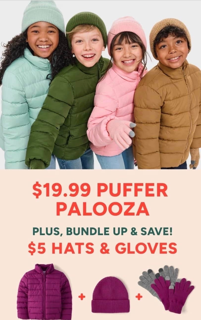 Kids puffer jackets are on sale under $20 plus add on gloves or a beanie for only $5! Kids puffer jackets, winter style, kids winter jackets,

#LTKSaleAlert #LTKSeasonal #LTKKids