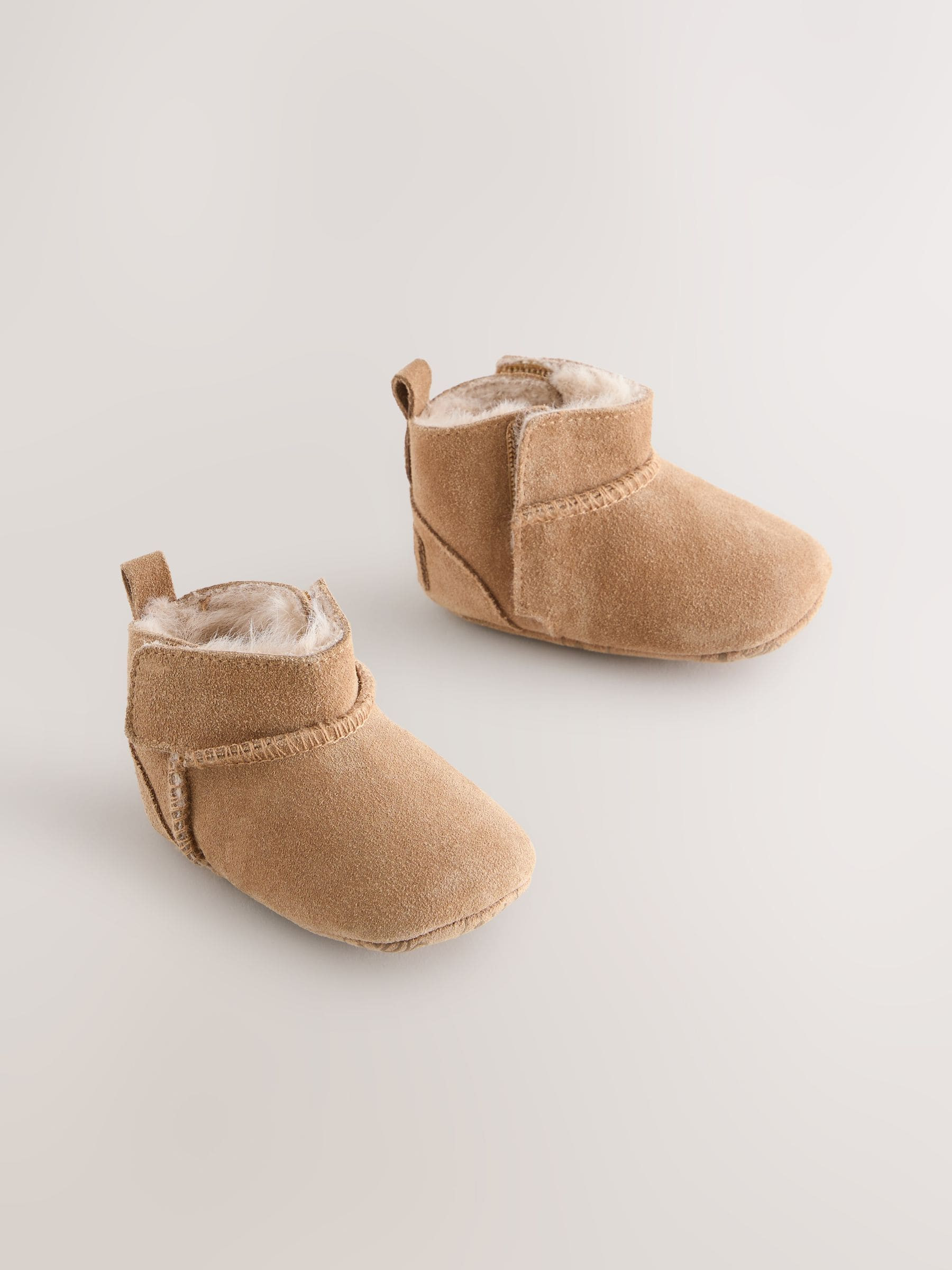 Next Tan Brown Suede Baby Pull-On Boots (0-24mths) | Next US