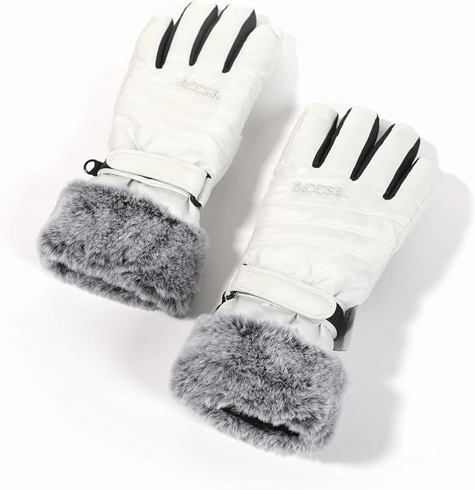 accsa Women Winter Ski Gloves 3M Thinsulate Waterproof & Windproof Snow Gloves for Skiing Anti-Sl... | Amazon (US)