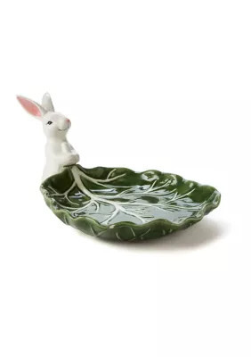Modern. Southern. Home. Bunny Cabbage Leaf Candy Dish, Green | Belk