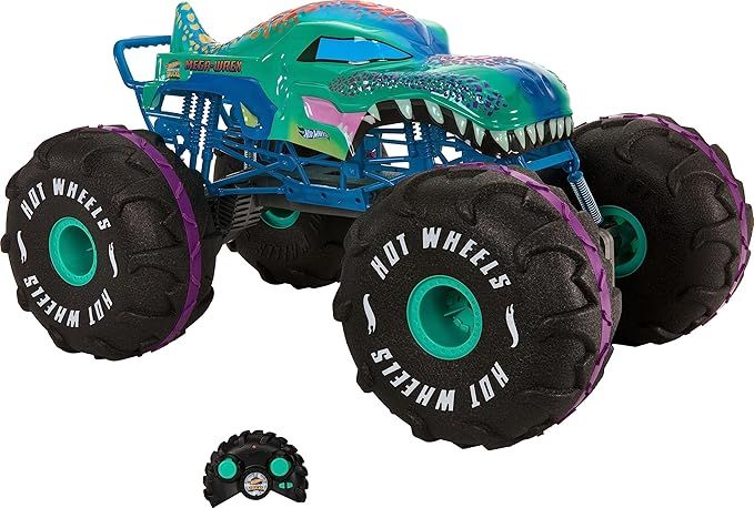 Hot Wheels RC Monster Trucks 1:6 Scale Mega-Wrex, Large Remote-Control Toy Truck, All-Terrain Tir... | Amazon (US)