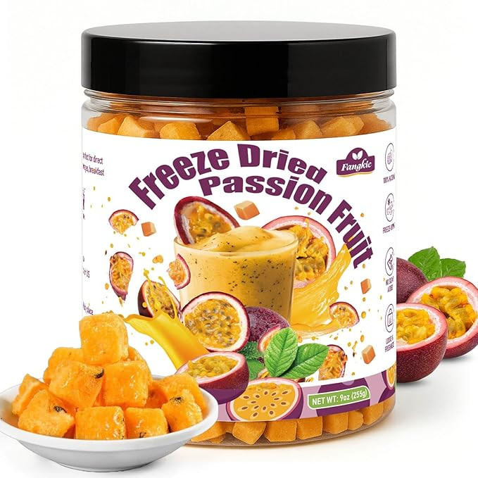 Fangkic Freeze Dried Passion Fruit 9 oz/255 g, 100% Natural, No Sugar or Additives, Frozen Passio... | Amazon (US)