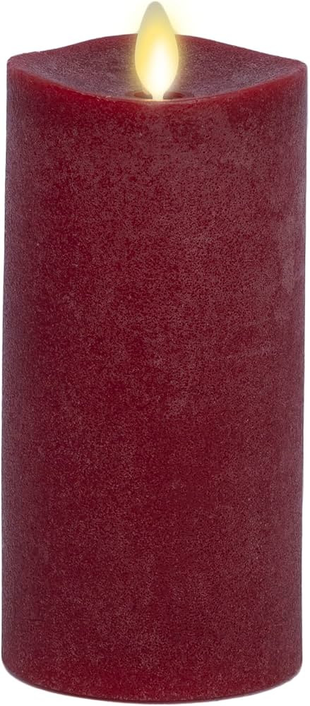 Luminara - Flameless LED Battery Operated Flickering Pillar Candles - Red - Pack of 1-3x6.5 - Rea... | Amazon (US)