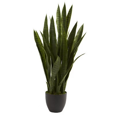 Tall Indoor Plant with Planter - 35" Decorative Green Foliage for Home Office Decor | Target