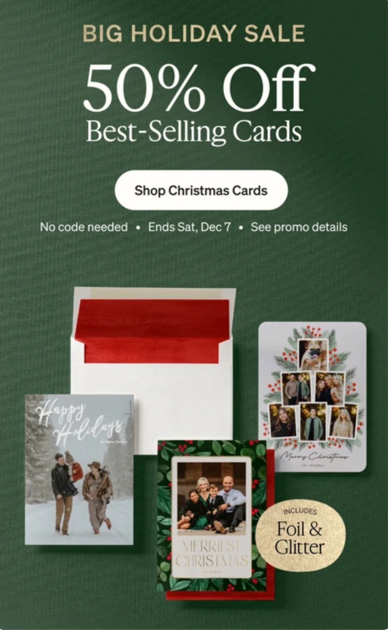 If you’re still looking to order holiday cards, this is a great sale! 

#LTKHoliday #LTKSeasonal #LTKSaleAlert