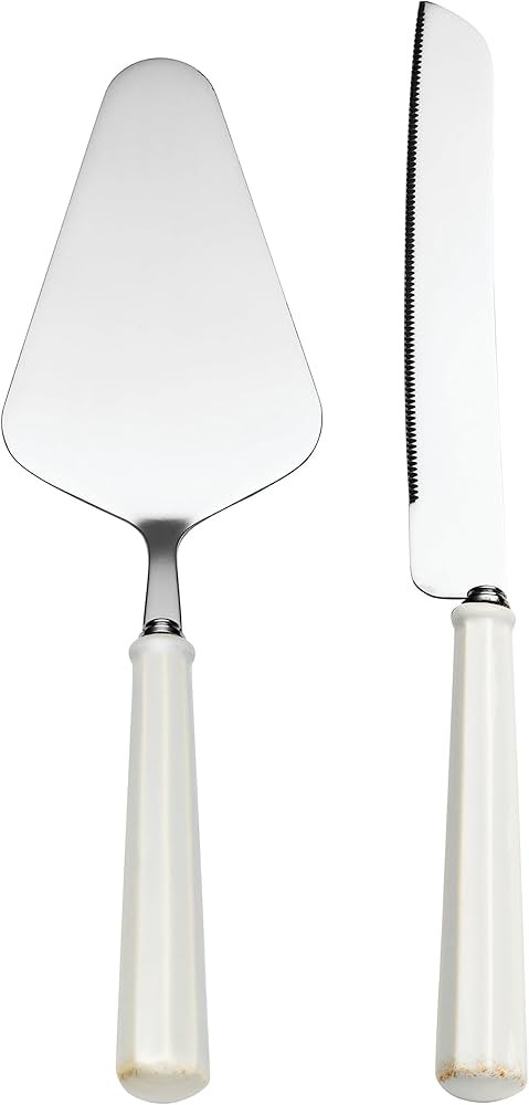 Lenox French Perle Scallop 2-Piece Dessert Set, 2 Count, White | Amazon (US)