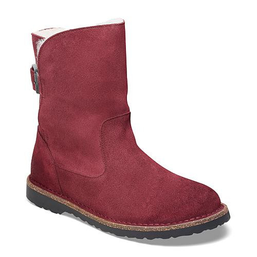 Birkenstock Uppsala Shearling-Lined Suede Boot - Red - 6/6.5 | HSN
