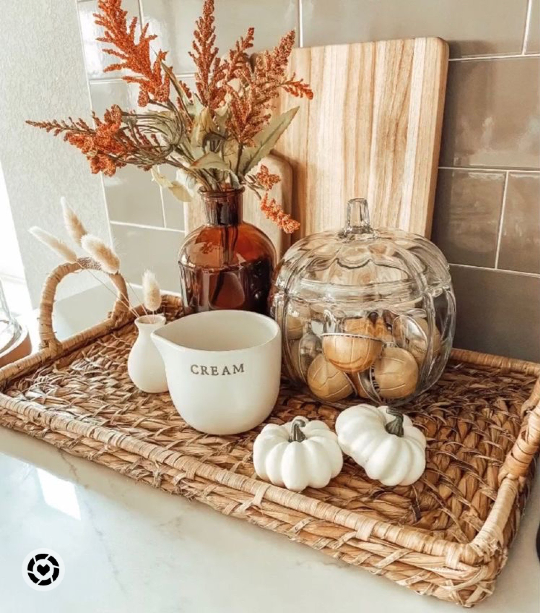 Fall countertop. Glass Pumpkin Bowl. Glass pumpkin jar. Fall table. Fall coffee bar. Fall table decor. Fall countertop decor. Farmhouse fall countertop. Farmhouse fall table. Farmhouse fall coffee bar. Hearth and Hand coffee bar. Fall foliage. #fallhomedecor #fallhome #coffeebardecor #farmhousehome #farmhousefalldecor

#LTKSeasonal #LTKhome #LTKstyletip