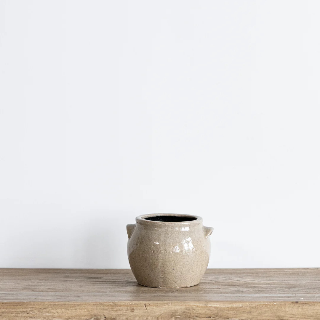 Ceramic Crock Planter with Handles, 2 Sizes | Luxe B Co. | luxe bCO