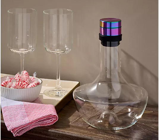 Chefologist Inverted Decanter & Aerating System - QVC.com | QVC