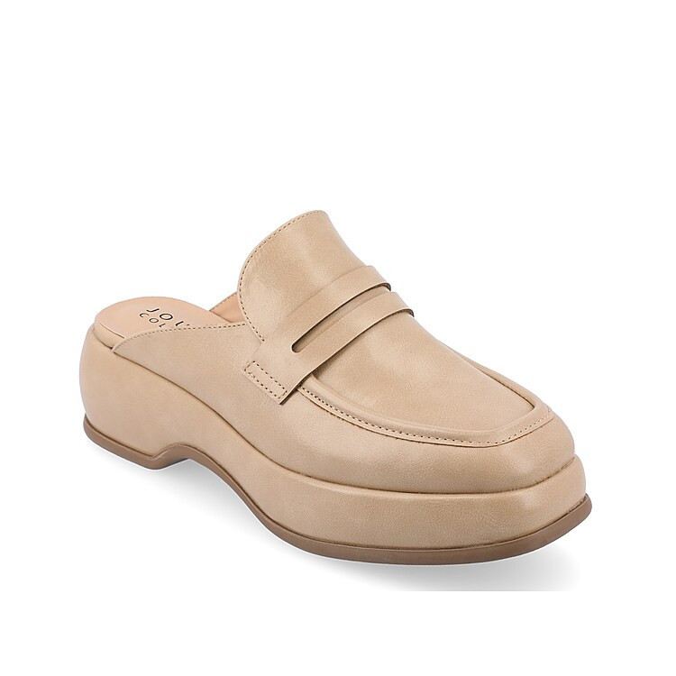 Journee Collection Antonina Mule | Women's | Tan | Size 8.5 | Loafers | Block | Mule | DSW