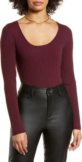 Halogen® Rib Scoop Neck Sweater | Nordstrom | Nordstrom