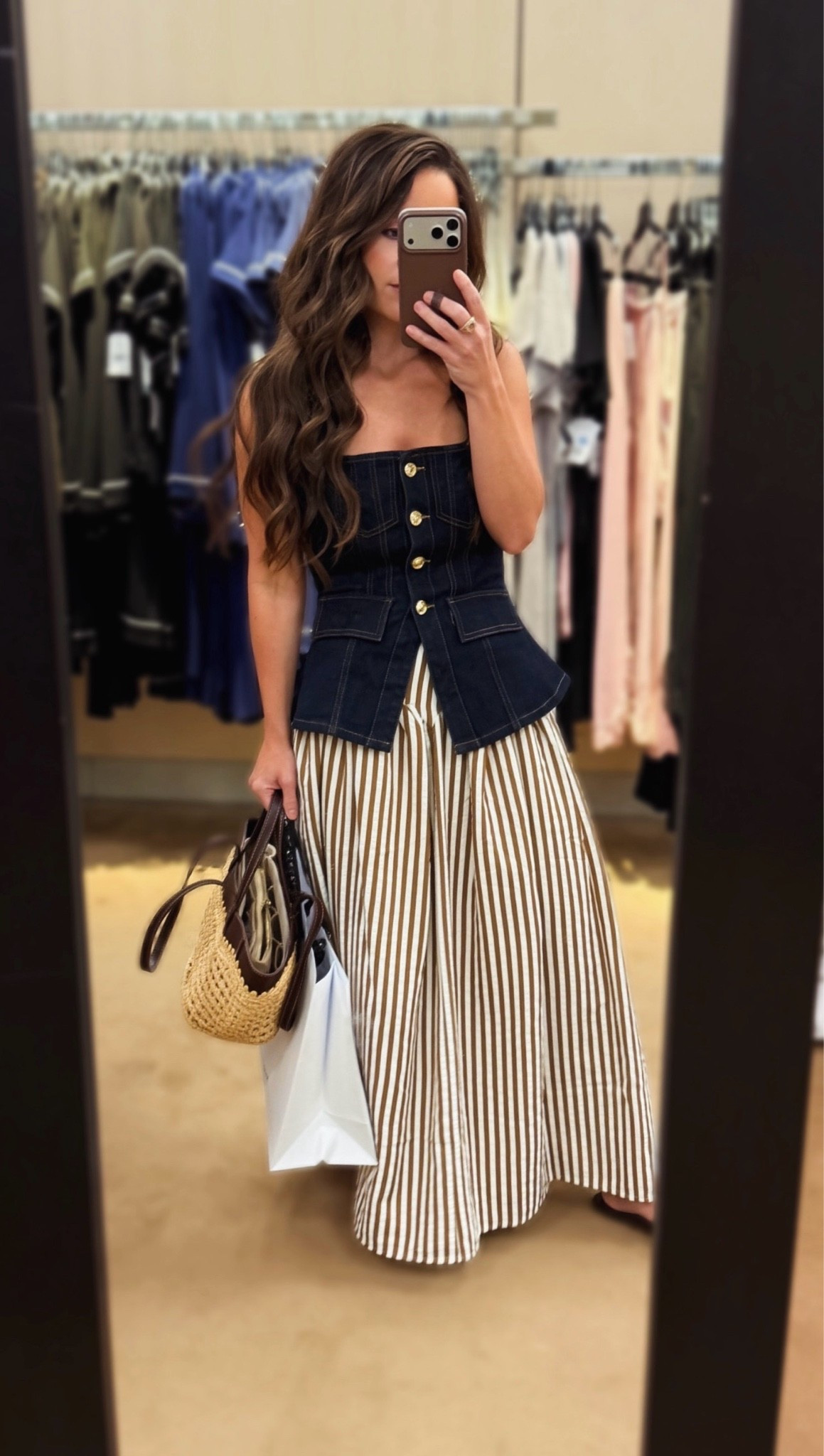 This Walmart denim vest is SO good — the structured fit, gold buttons + peplum shape make it look way more expensive than it is. Love it styled with a flowy striped maxi skirt, but it would also be so cute with jeans or tailored pants for fall. Such an easy piece to dress up or down!

Walmart fashion, Walmart fall fashion, denim vest, peplum vest, women’s denim top, fall outfit idea, affordable fashion, elevated Walmart finds, transitional fall outfit, casual chic outfit, denim outfit, Walmart new arrivals

#LTKootd #LTKPetite #LTKSeasonal