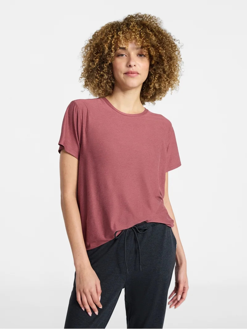 Athletic Works Women's ButterCore Tee with Short Sleeves, Sizes XS-XXXL | Walmart (US)