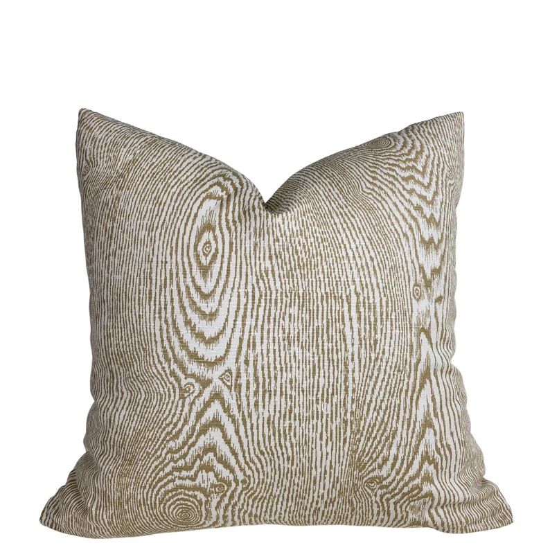 Tan Faux Bois Linen Pillow Cover - Brunschwig & Fils Pillow Cover - Tan Pillow Cover - Designer P... | Etsy (US)