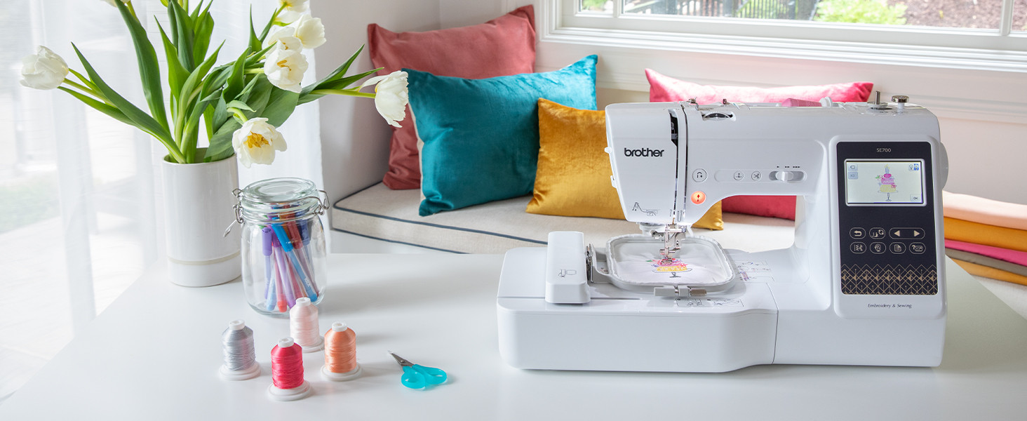 Brother SE700 Sewing and Embroidery Machine, Wireless LAN Connected, 135 Built-in Designs, 103 Bu... | Amazon (US)