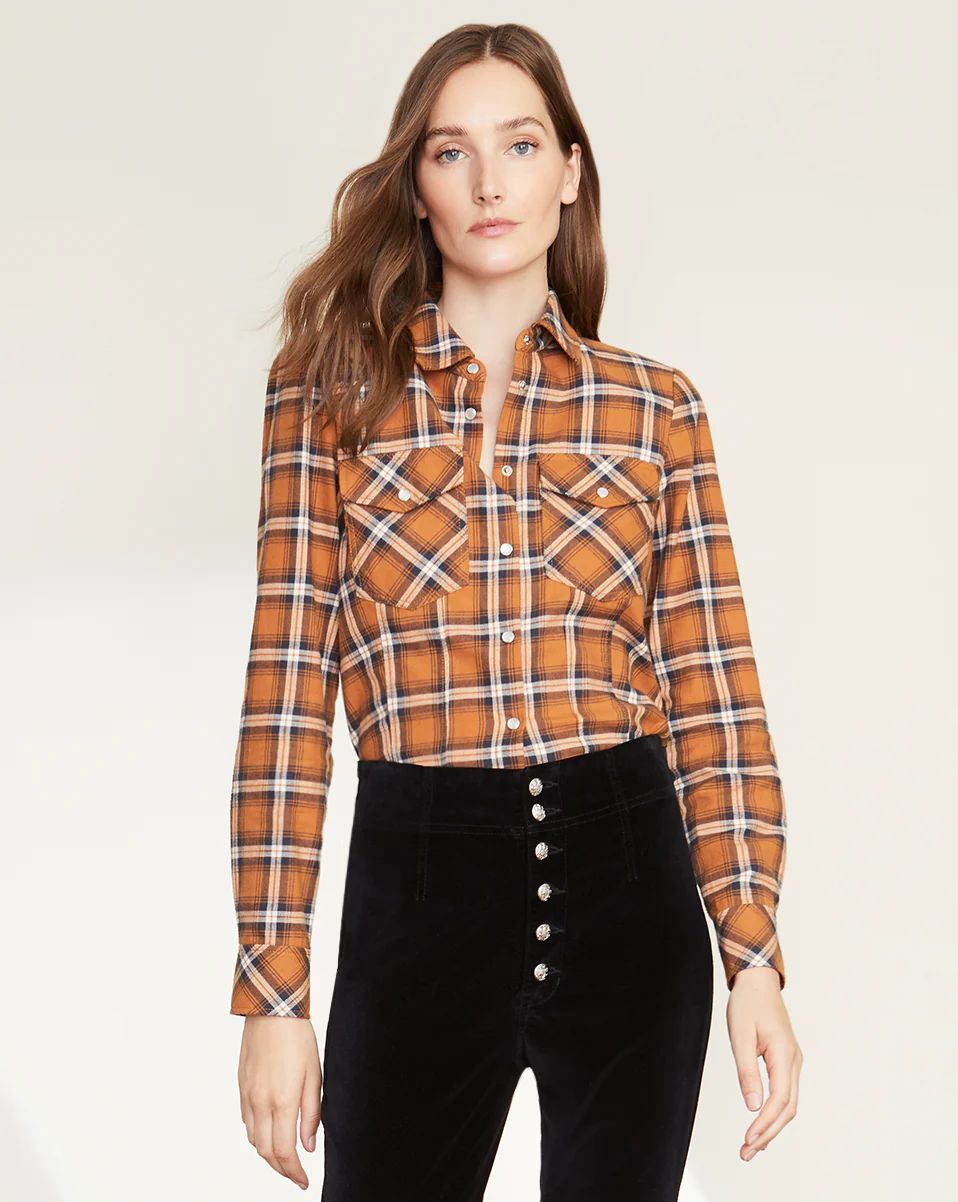 Barnette Flannel Plaid Shirt | Veronica Beard