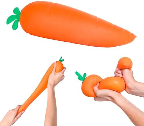 Toymendous Squishy Carrot – Jumbo 11.5 Inch Squishy Vegetable | Giant Stress Relief Toy | Fidge... | Amazon (US)
