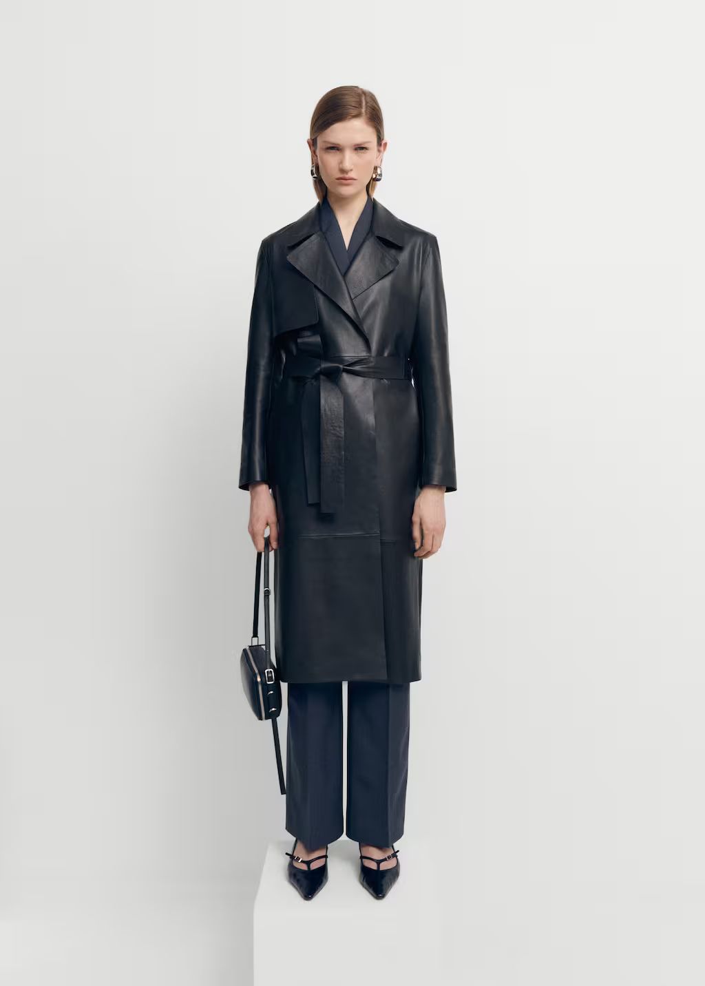 100% leather trench coat -  Women | Mango USA | MANGO (US)