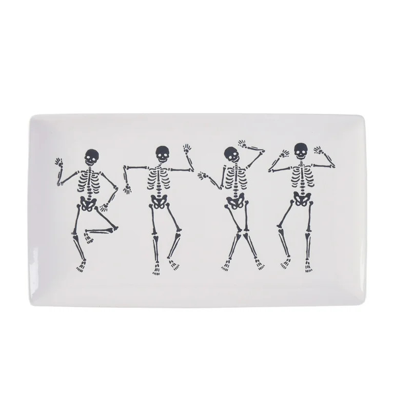Way to Celebrate Halloween Dancing Skeletons Tray - Walmart.com | Walmart (US)