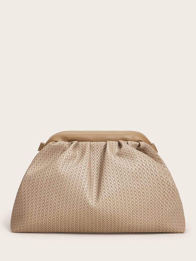 Woven Pattern Ruched Crossbody Bag | SHEIN