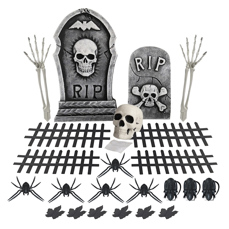 24-Piece Halloween Cemetery Kit | At Home