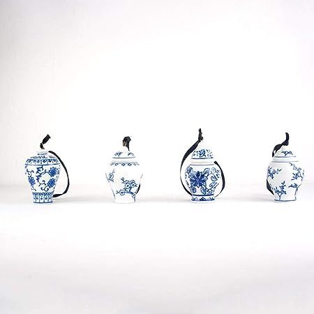 Bandwagon Mini Ginger Jar Ornaments, Set of 4 Porcelain Hanging Ornaments | Amazon (US)