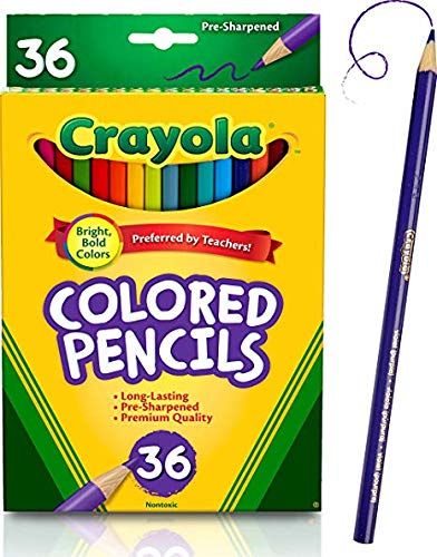 Crayola Colored Pencils, 36 Premium Quality, Long-Lasting, Pre-Sharpened Pencils Non-Toxic Colore... | Amazon (US)