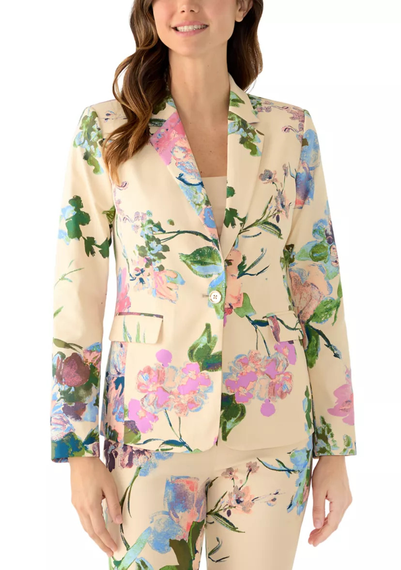 Women's Floral One Button Blazer | Belk