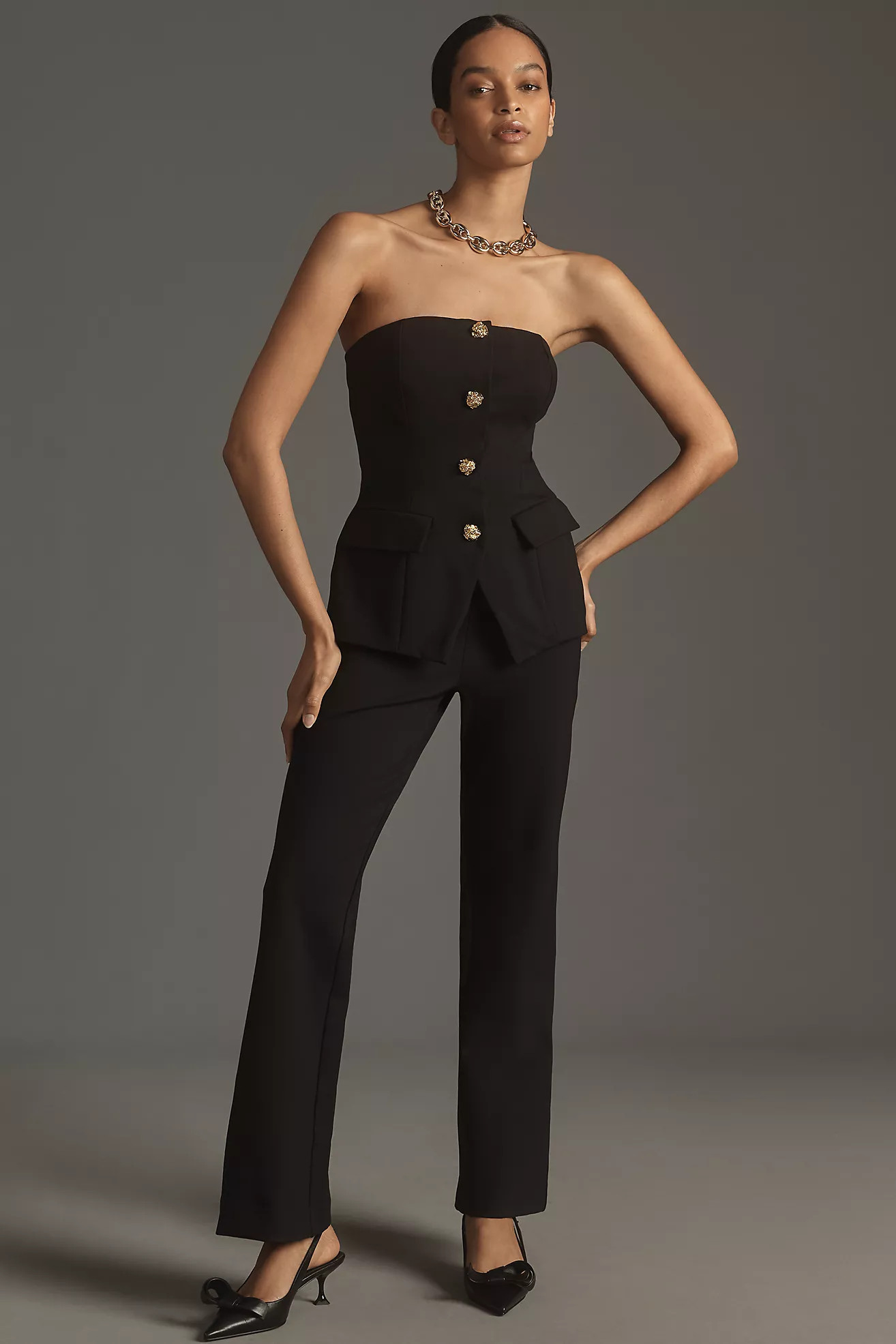 Maeve Strapless Twofer Jumpsuit | Anthropologie (US)