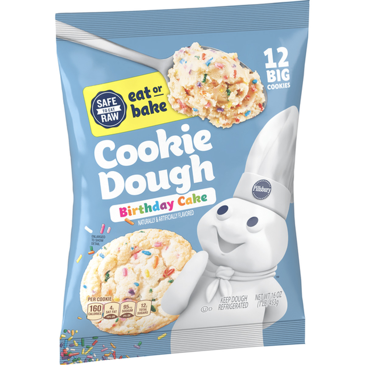 Pillsbury Ready to Bake! Birthday Cake Cookie Dough (16 oz) Delivery or Pickup Near Me - Instacar... | Instacart