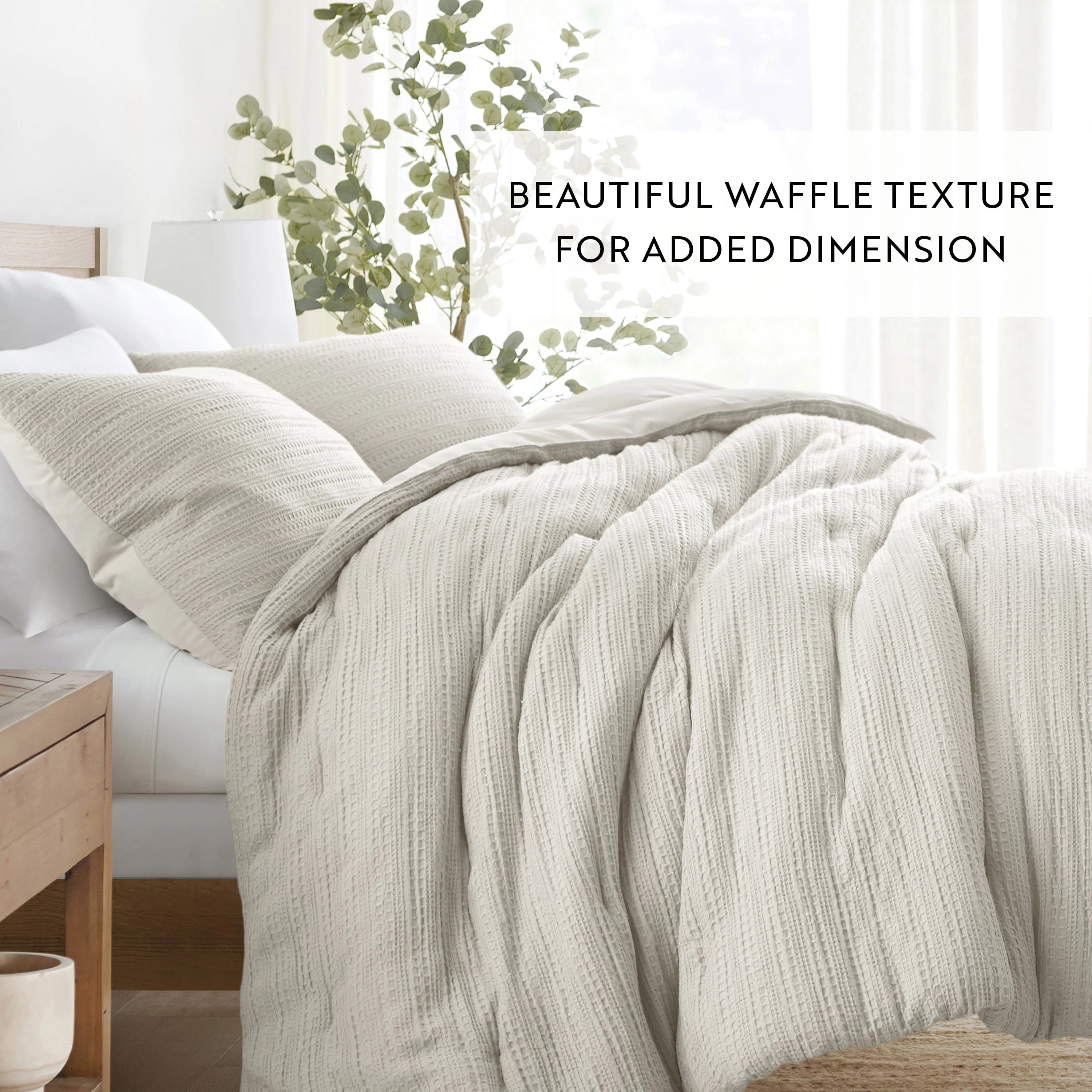 Waffle Textured Down Alternative Comforter Set | Linens & Hutch | Linens and Hutch
