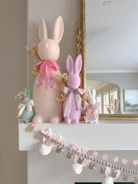 Flocked bunnies are back 🐰💕 and the cutest bunny garland! 

#LTKSeasonal #LTKfindsunder50 #LTKhome