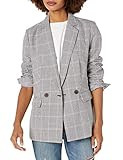 cupcakes and cashmere Women's Thames Double Breasted Boyfriend Blazer, Black Houndstooth, Medium | Amazon (US)