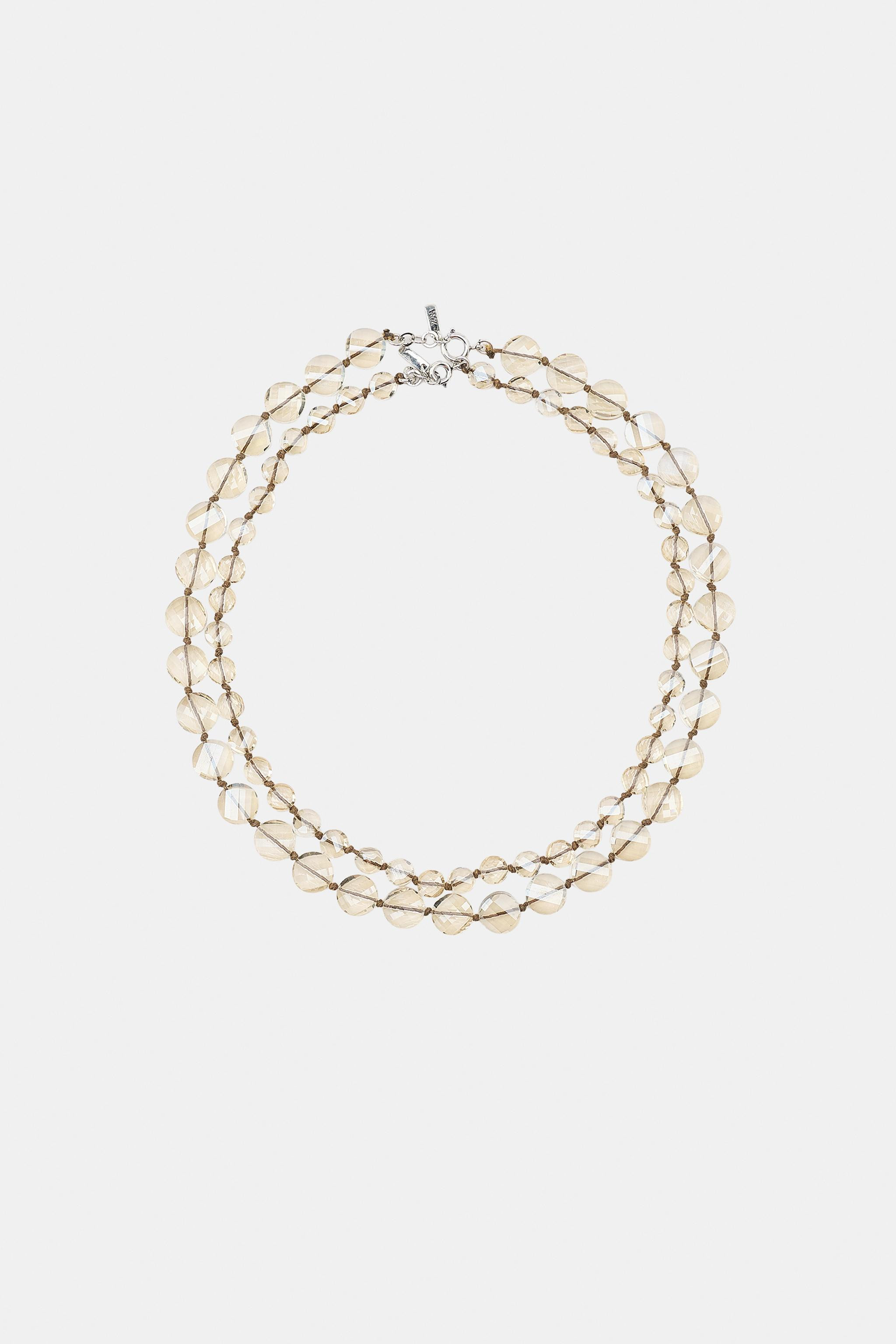 PACK OF 2 CRYSTAL PIECE NECKLACES | Zara US