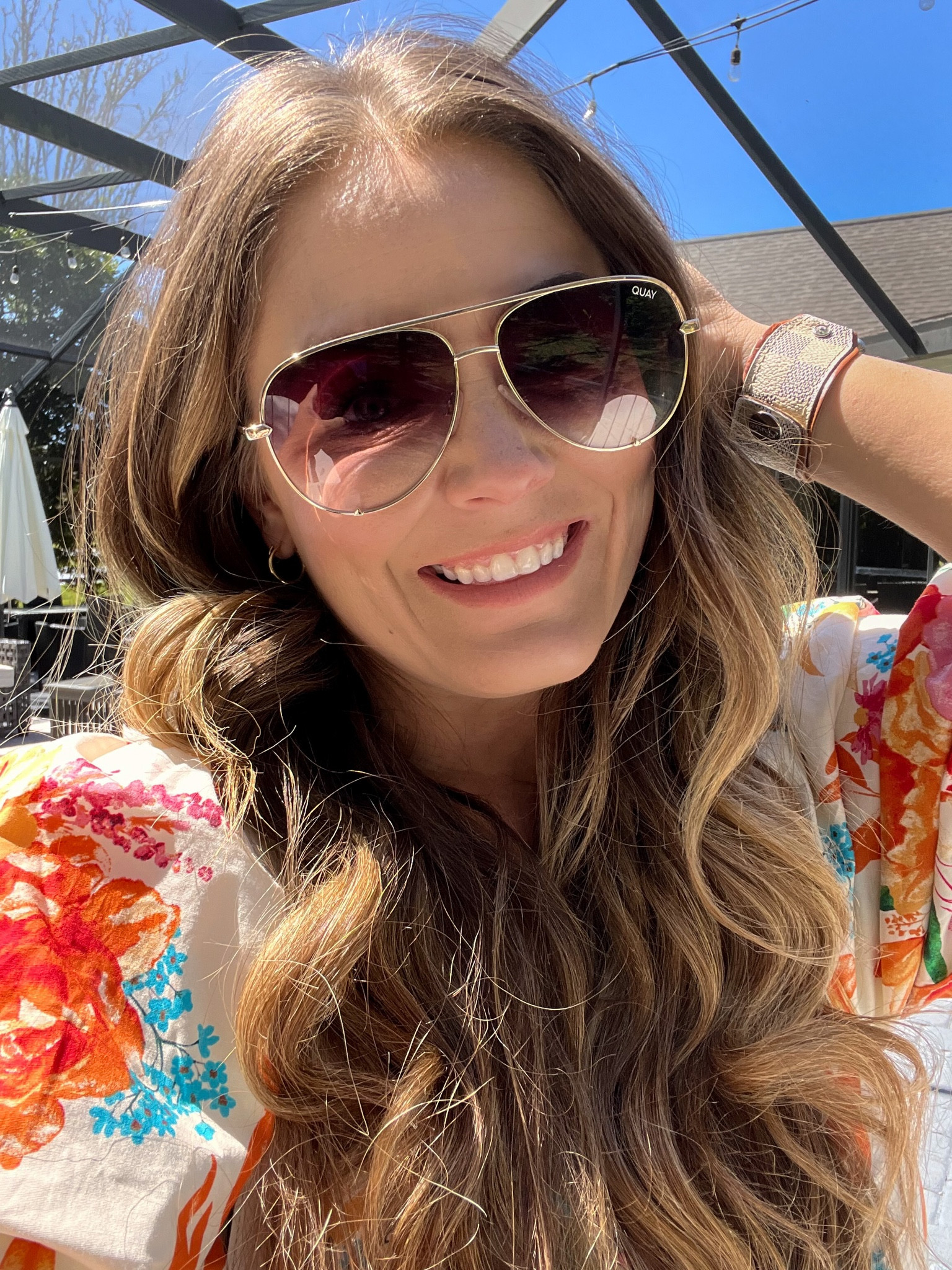 Quay Australia sunglasses
Floral dresses
Louis Vuitton watch band code HALEYP 

#LTKSeasonal #LTKFind #LTKFestival