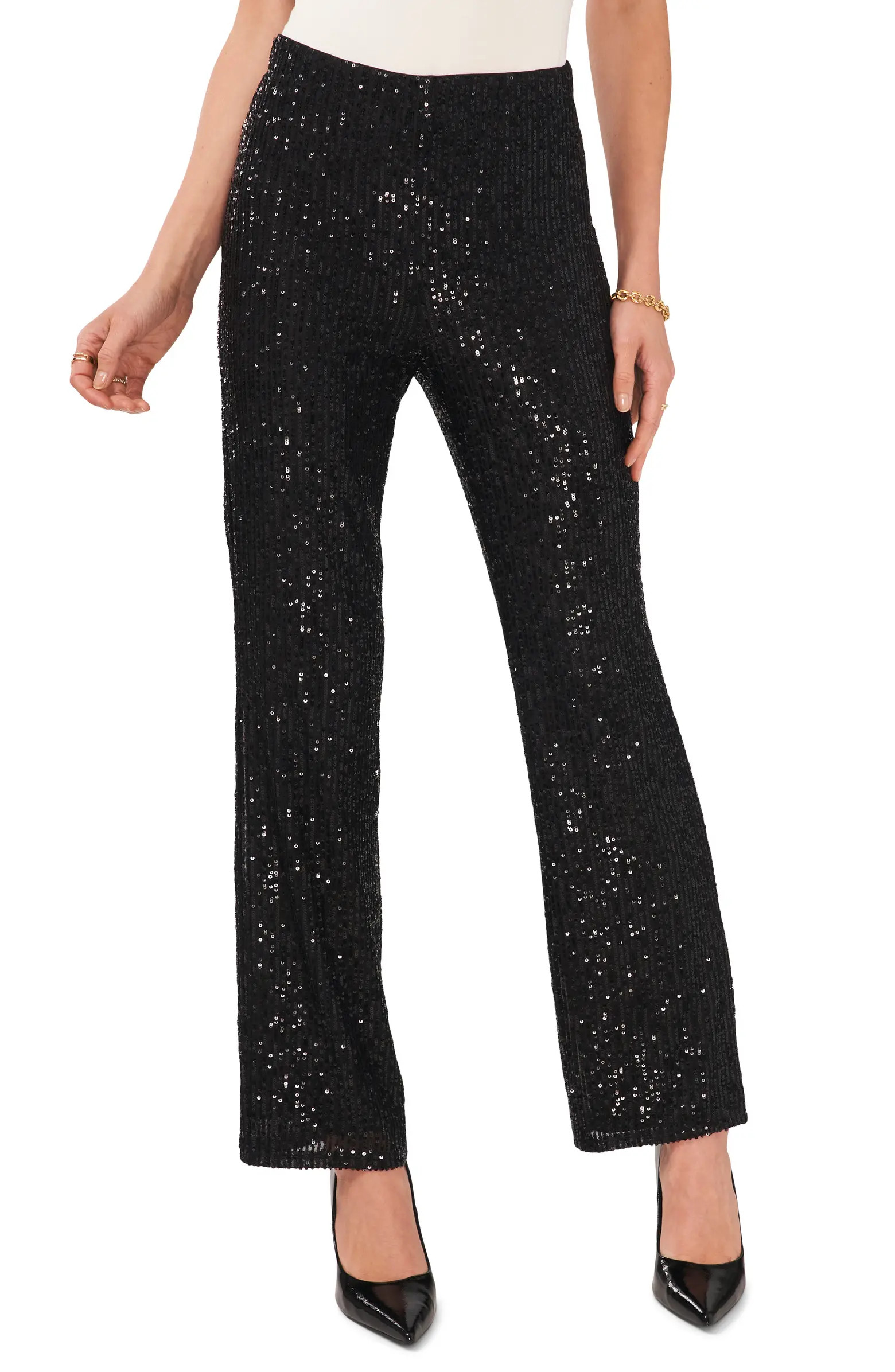 Sequin Flare Leg Pants | Nordstrom