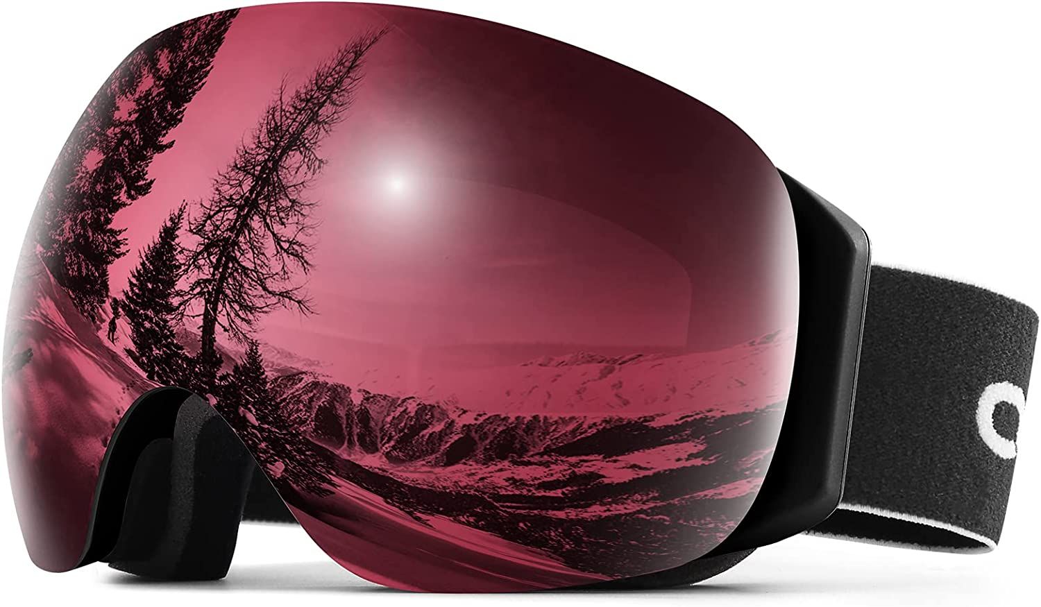 Odoland Detachable Magnetic Snow Ski Goggles, UV400 Anti-Fog Windproof Eyewear Lens for Men Women... | Amazon (US)