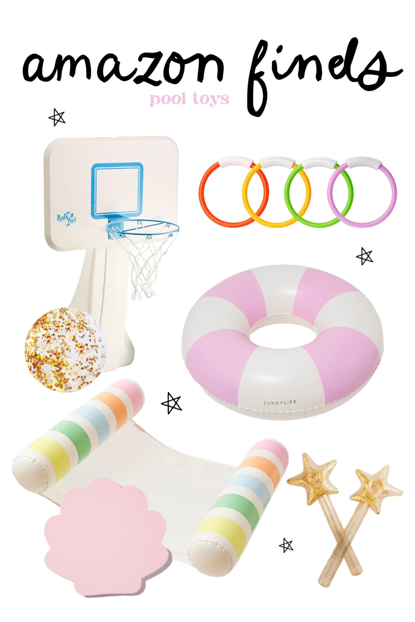 Amazon finds - pool toys! 💙 #pooltoys #amazon #summer 

#LTKFamily #LTKKids #LTKSeasonal