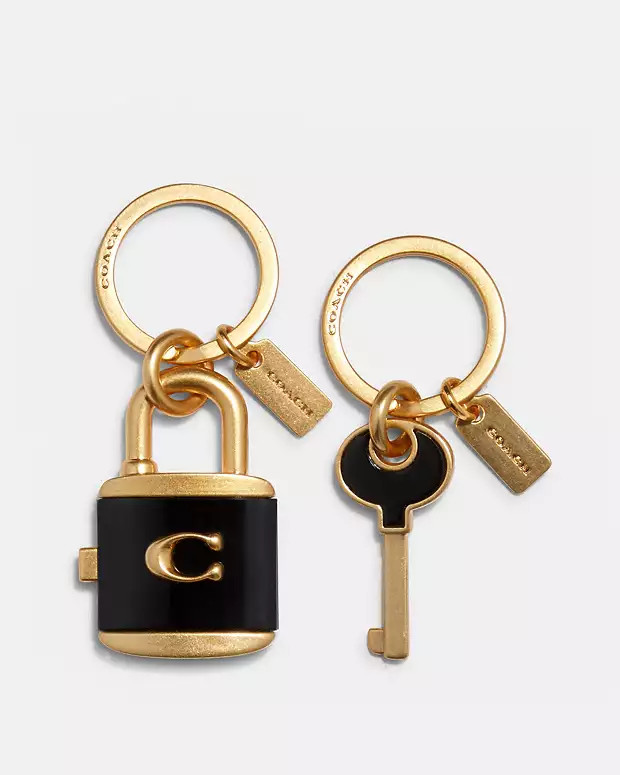 Lock And Key Bag Charm Key Ring | Coach Outlet US