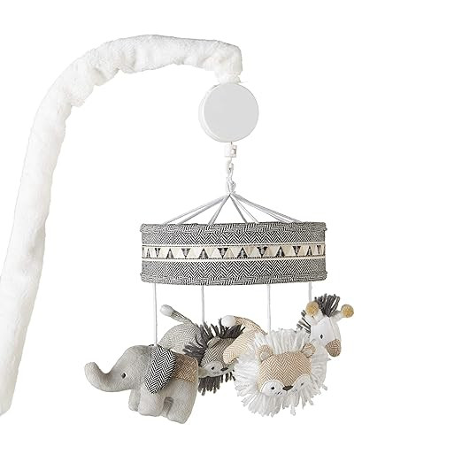 Levtex Baby Tanzania Musical Mobile, Tan/White/Grey/Black | Amazon (US)
