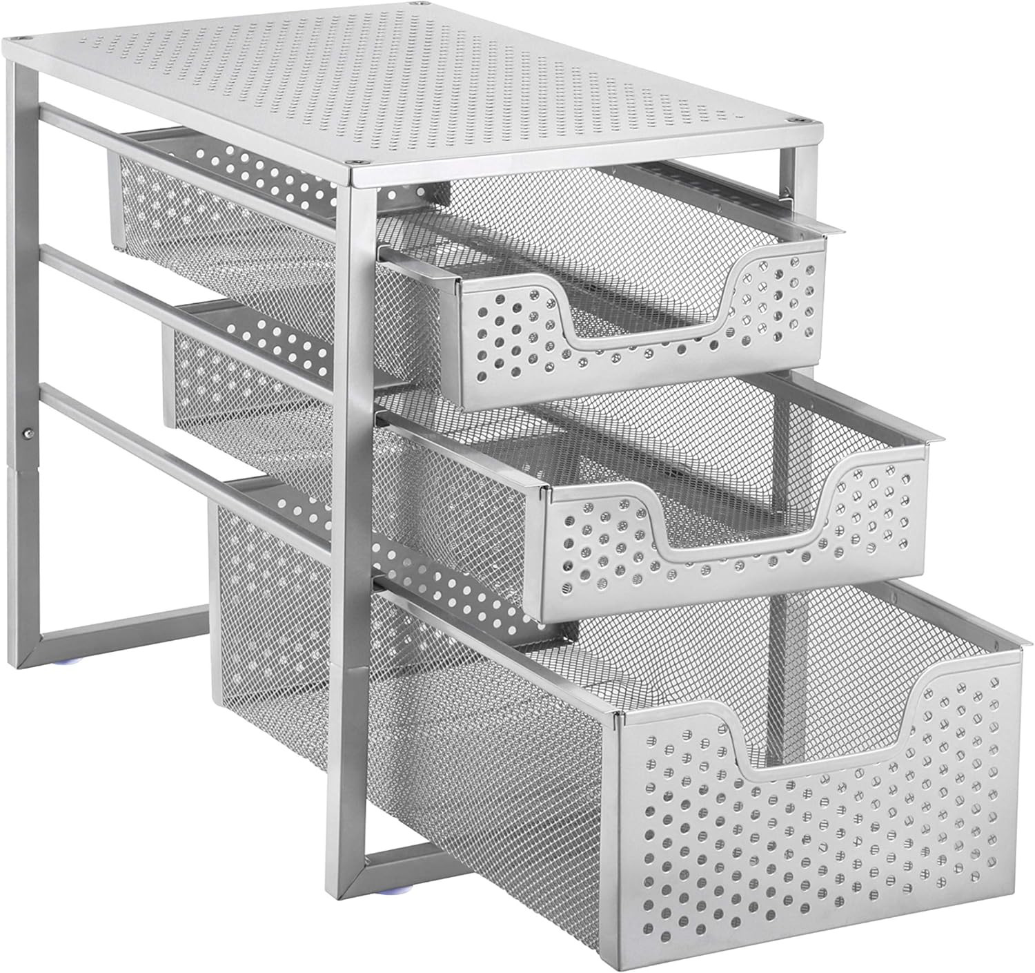 Simple Trending 3-Tier Under Sink Cabinet Organizer with Sliding Storage Drawer, Desktop Organize... | Amazon (US)