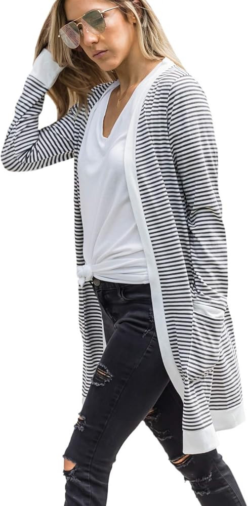 Tickled Teal Women’s Soft Long Sleeve Pocket Cardigan | Amazon (US)