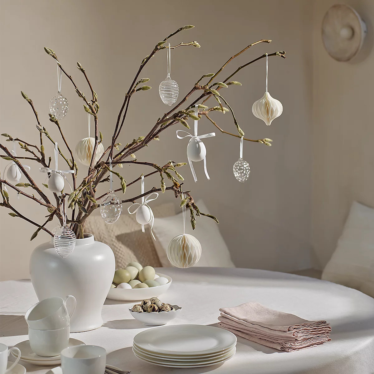 White Ceramic Eggs – Set of 6 | The White Company UK & ROW