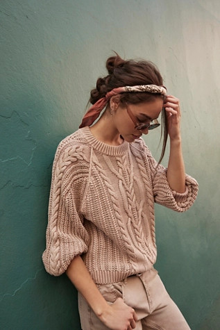 Frankie Cable Knit Sweater | Free People (Global - UK&FR Excluded)