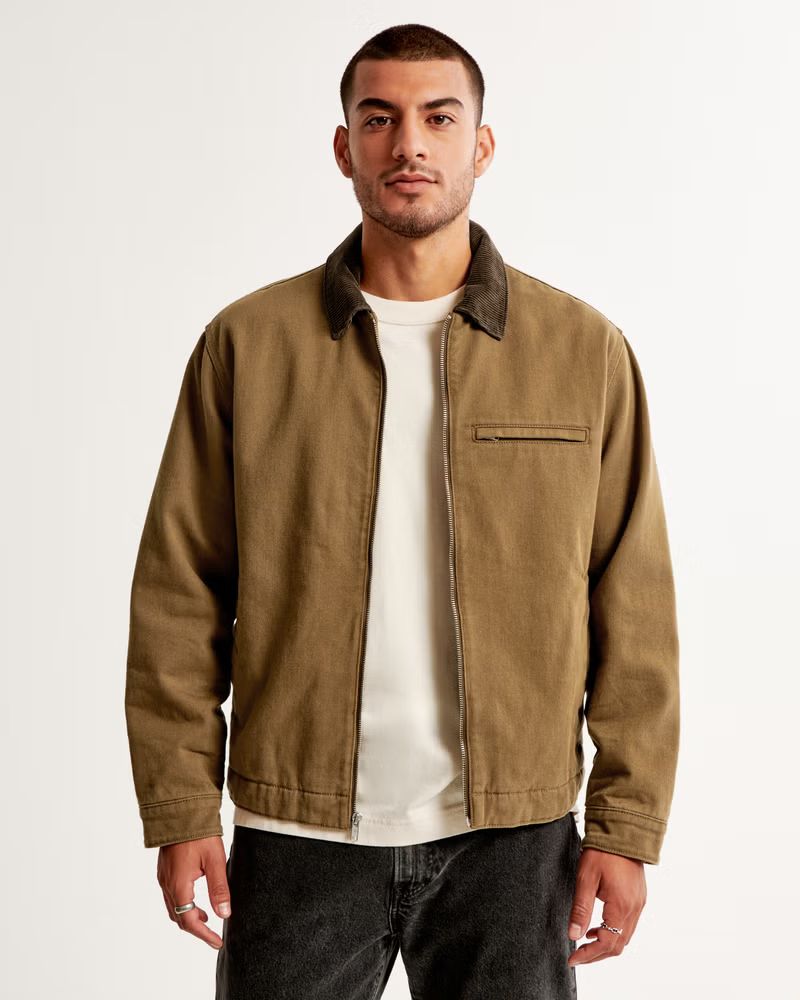 Men's Workwear Lined Jacket | Men's | Abercrombie.com | Abercrombie & Fitch (US)